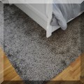 DR05. Gray shag rug. Measures approx. 8'x10' 